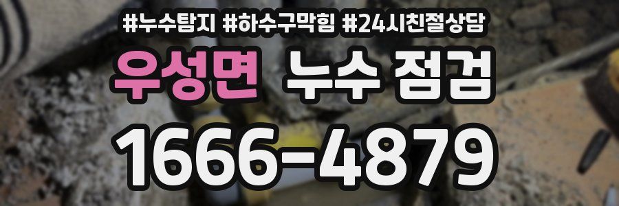 우성면 누수 점검