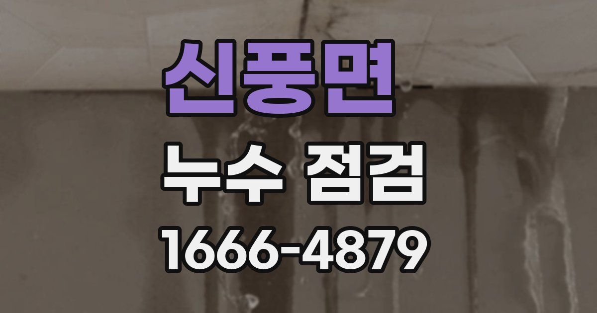 신풍면 누수 점검