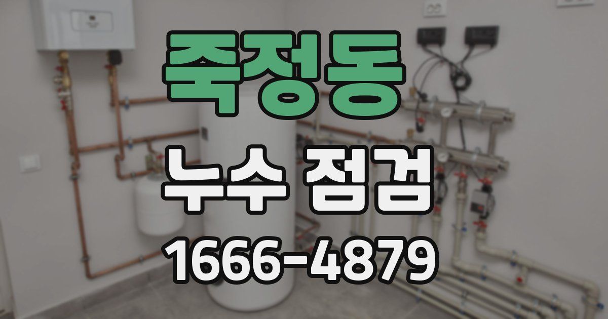 죽정동 누수 점검