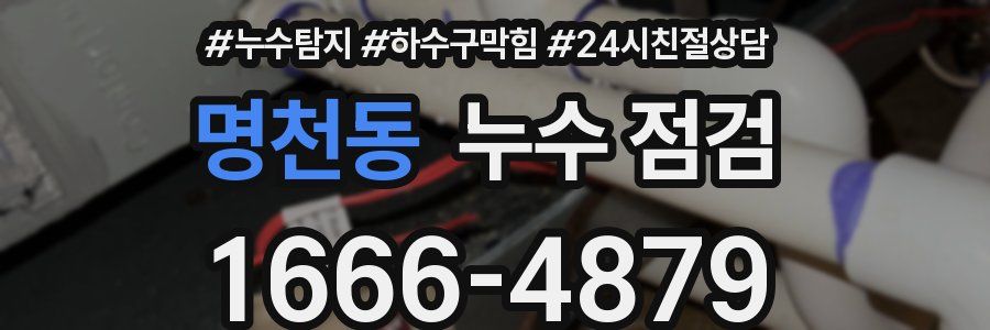 명천동 누수 점검