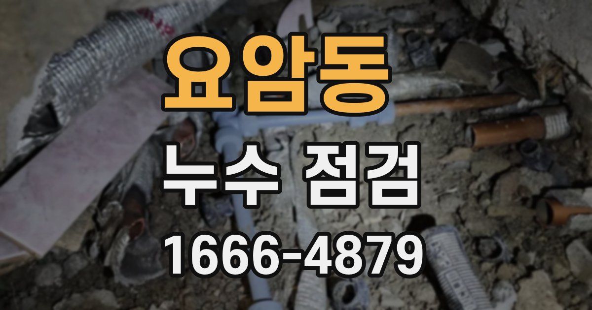 요암동 누수 점검