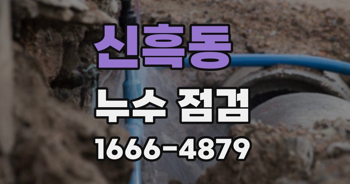 신흑동 누수 점검