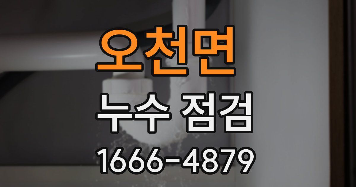 오천면 누수 점검