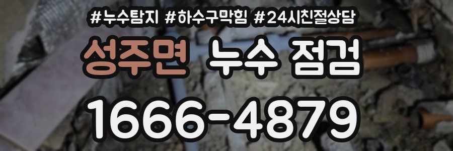 성주면 누수 점검