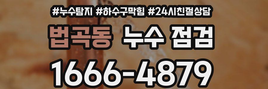 법곡동 누수 점검