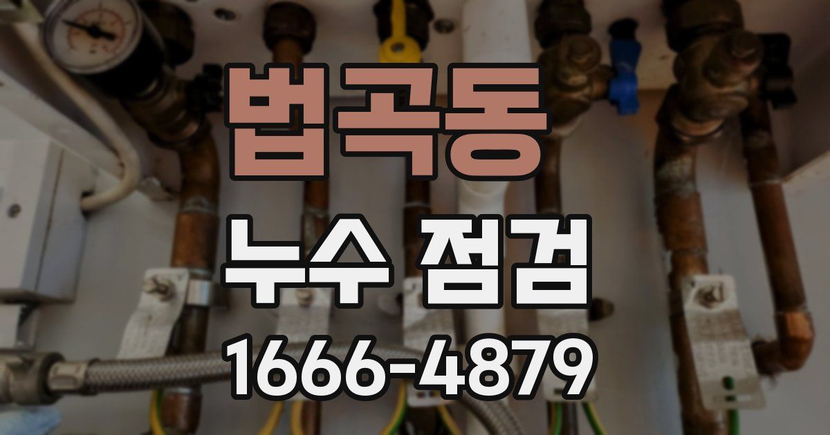 법곡동 누수 점검