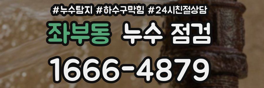 좌부동 누수 점검