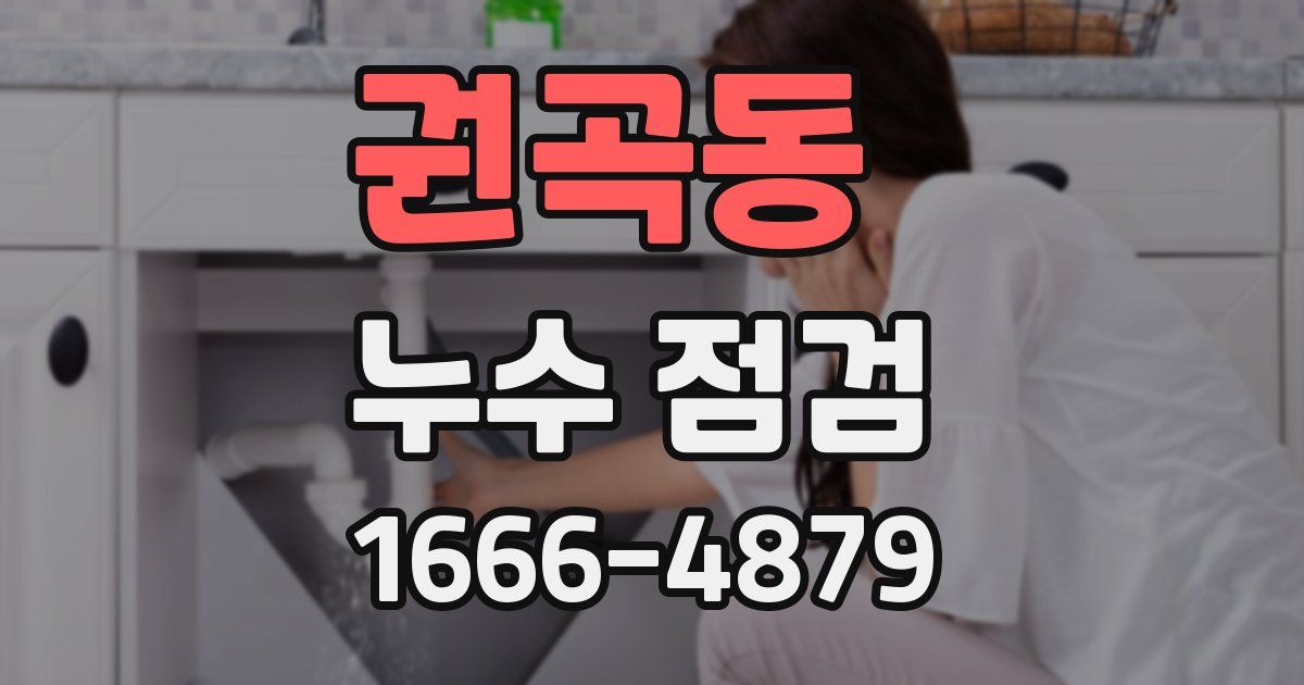 권곡동 누수 점검