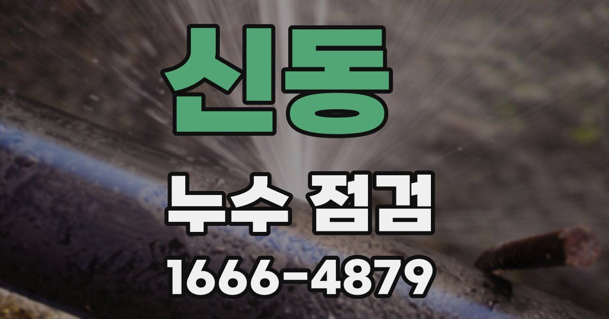 신동 누수 점검