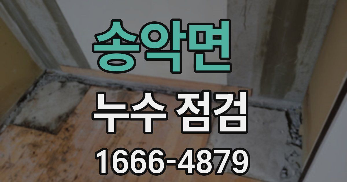 송악면 누수 점검