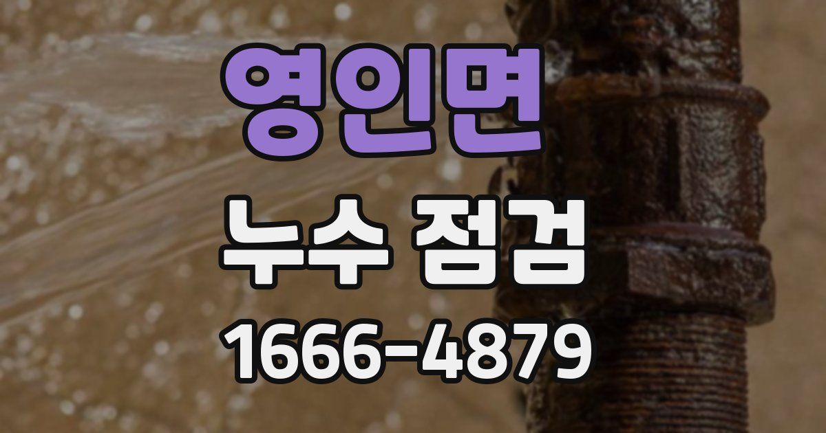 영인면 누수 점검