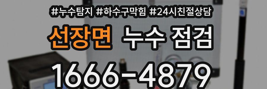 선장면 누수 점검