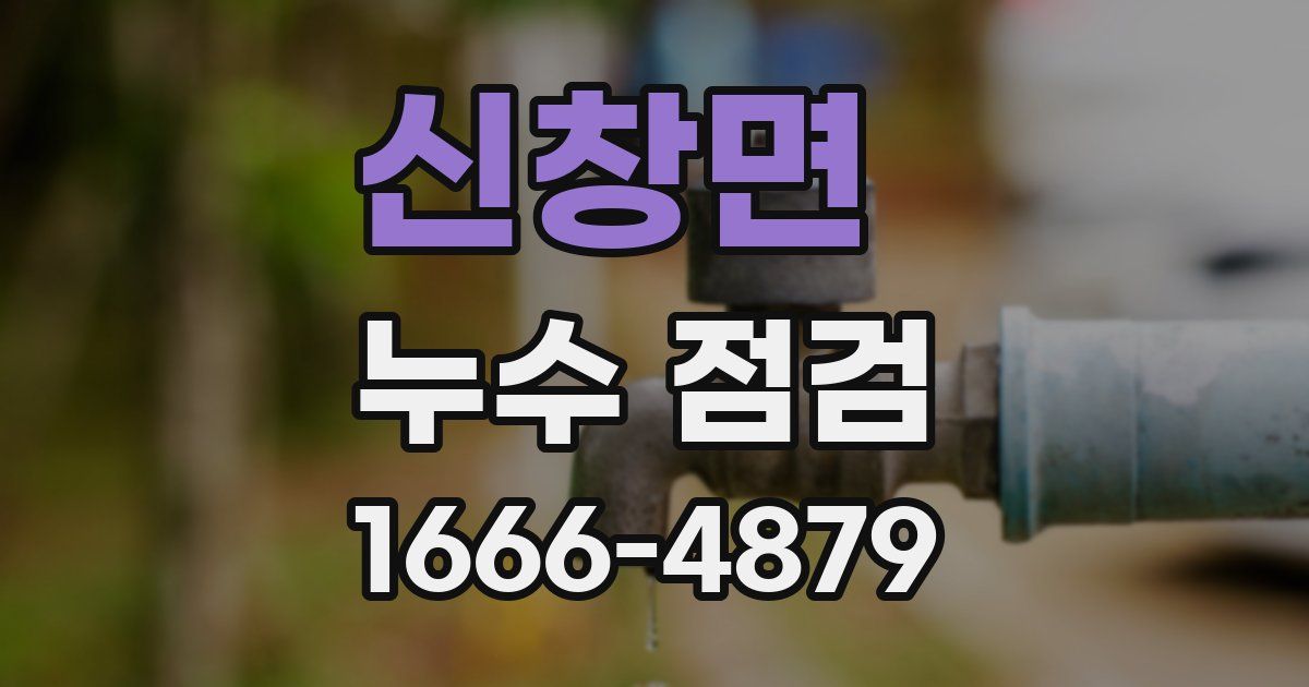 신창면 누수 점검