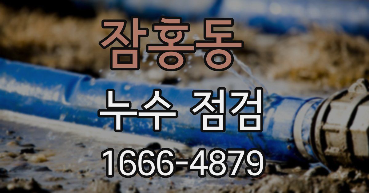 잠홍동 누수 점검