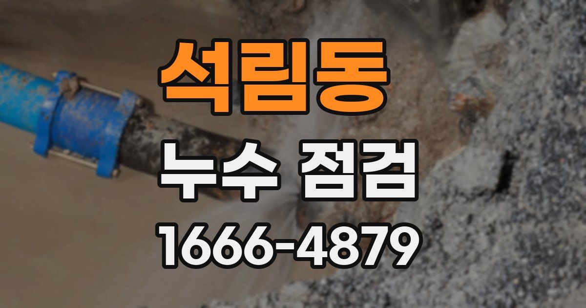 석림동 누수 점검