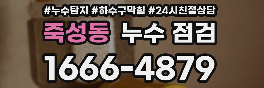 죽성동 누수 점검