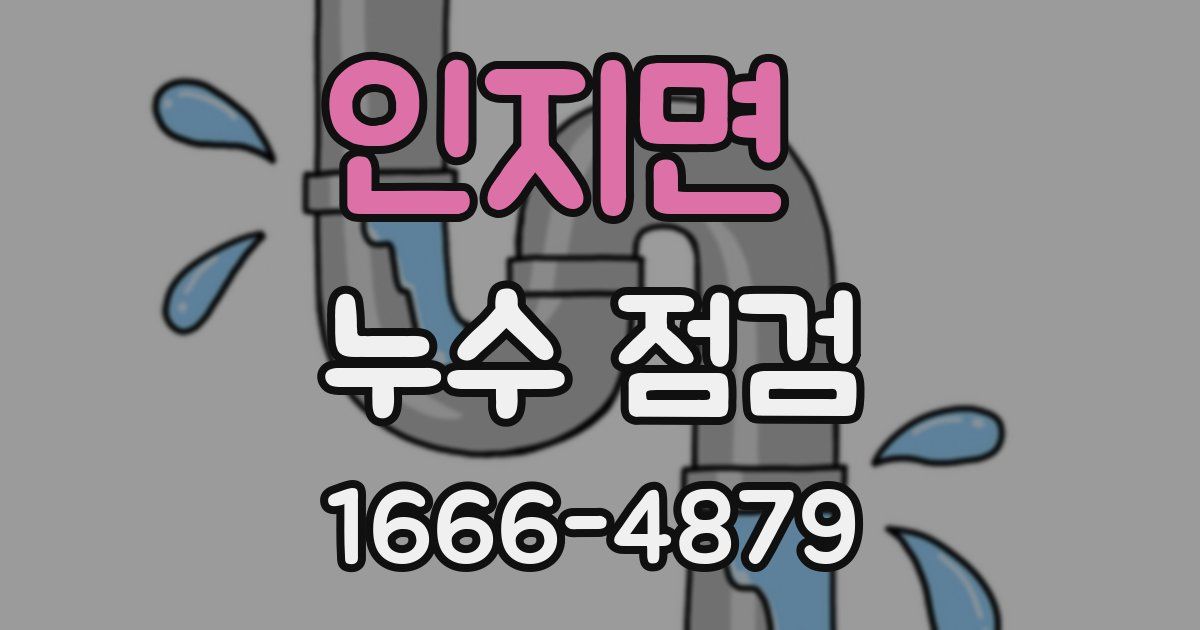 인지면 누수 점검