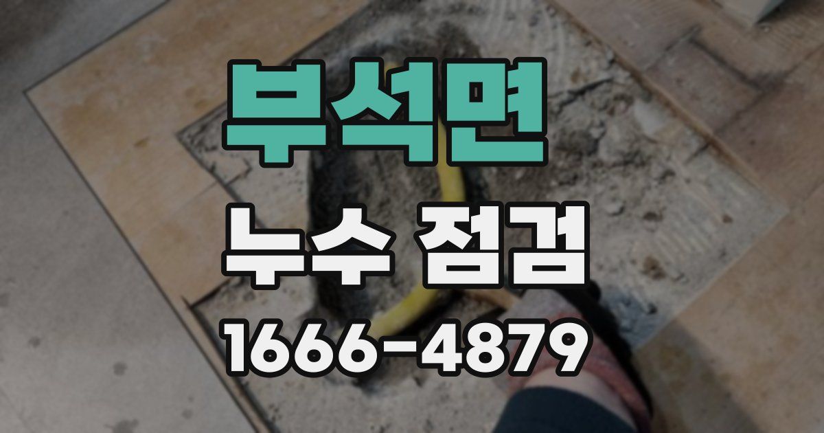 부석면 누수 점검