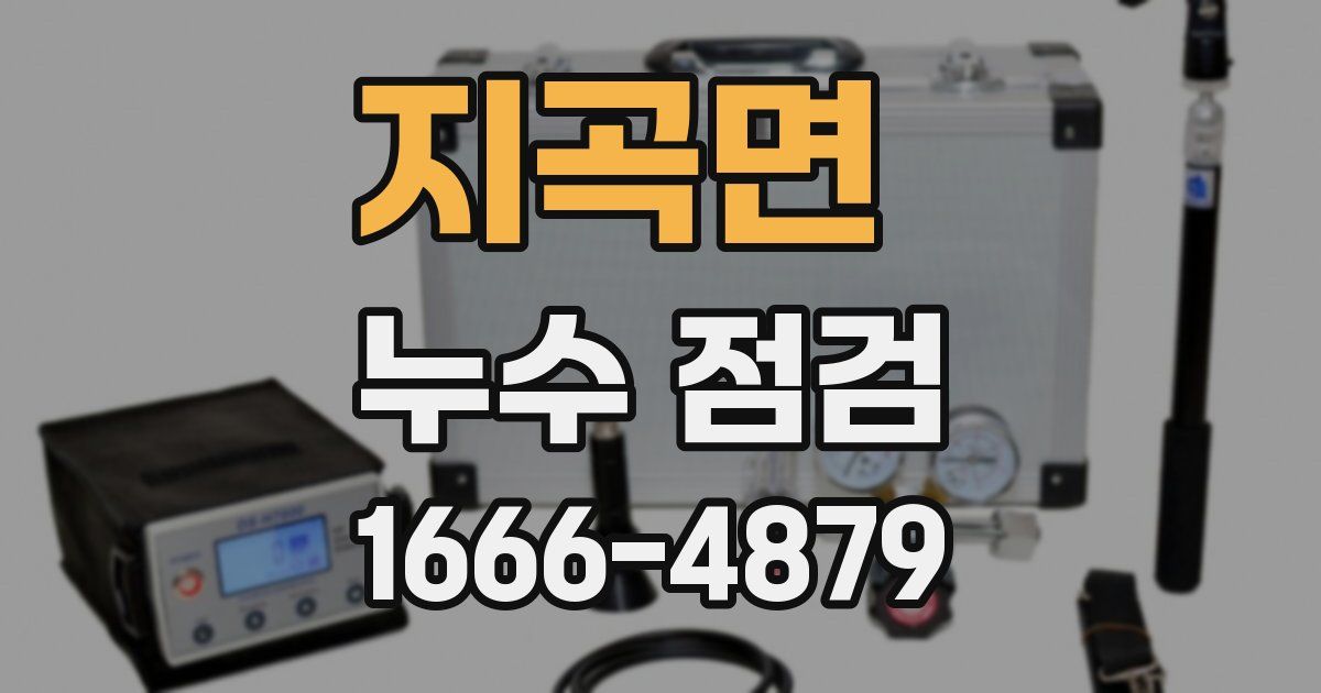 지곡면 누수 점검