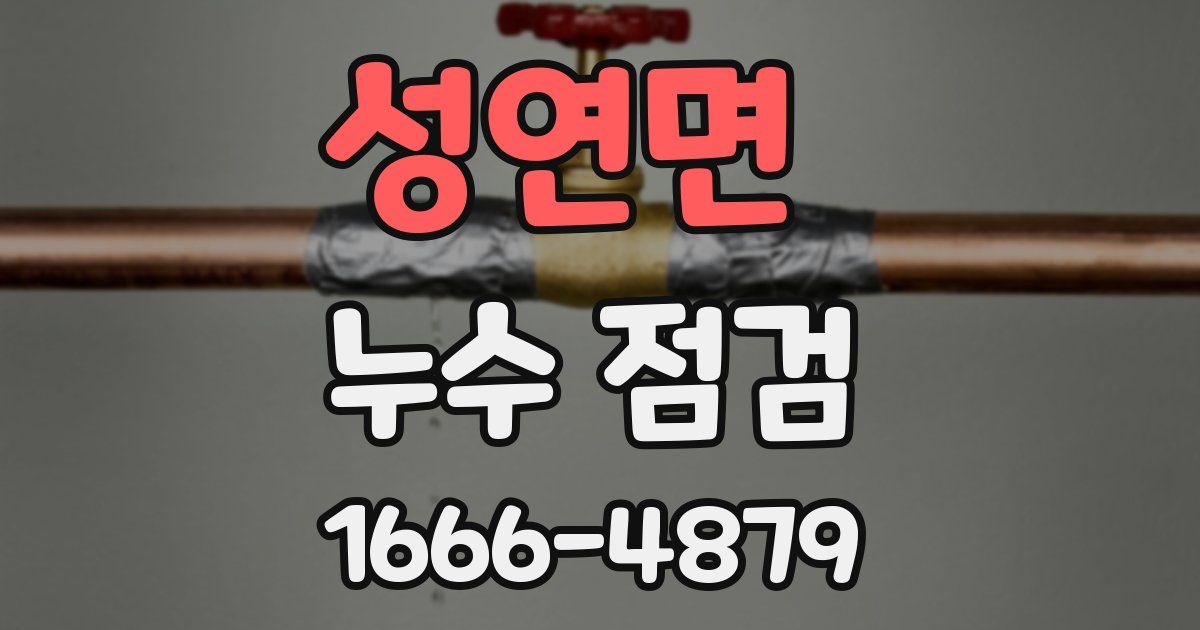 성연면 누수 점검