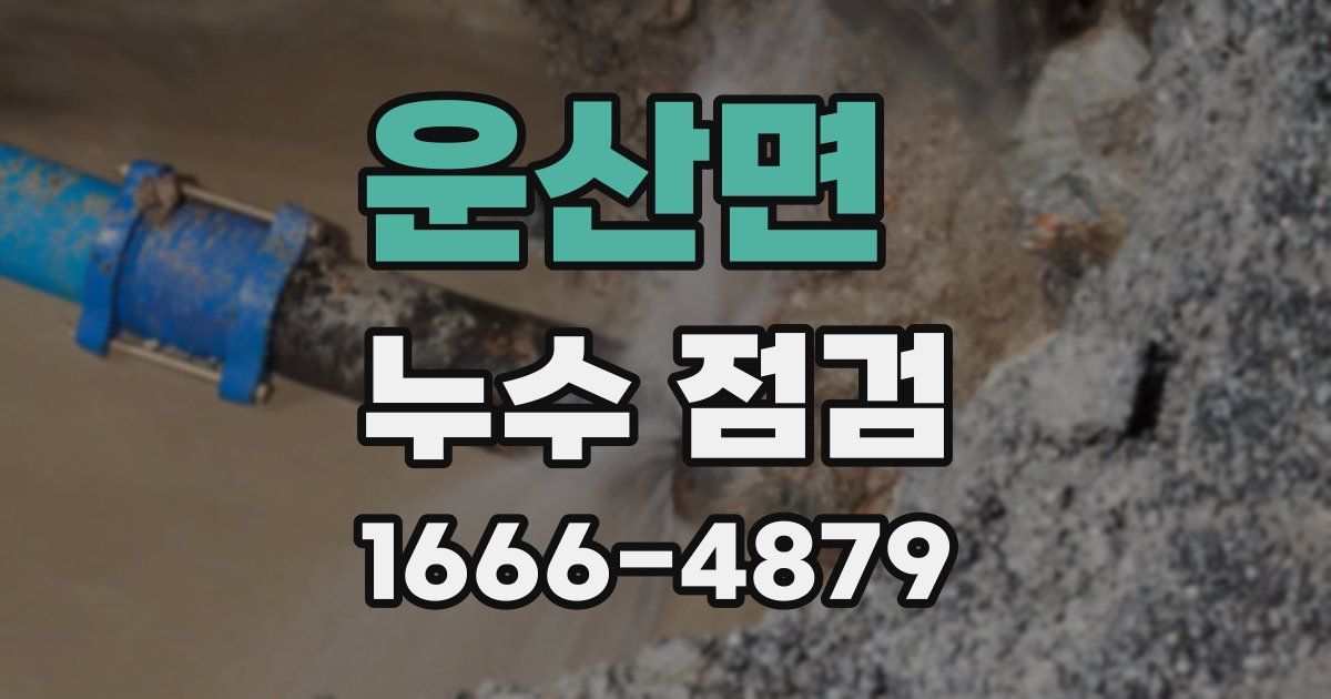 운산면 누수 점검