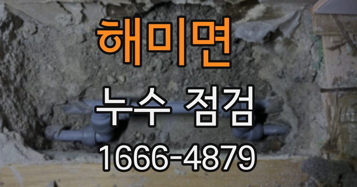 해미면 누수 점검