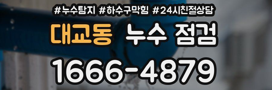 대교동 누수 점검