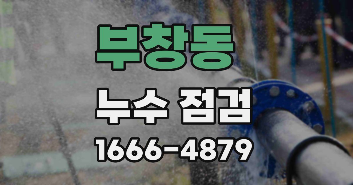 부창동 누수 점검