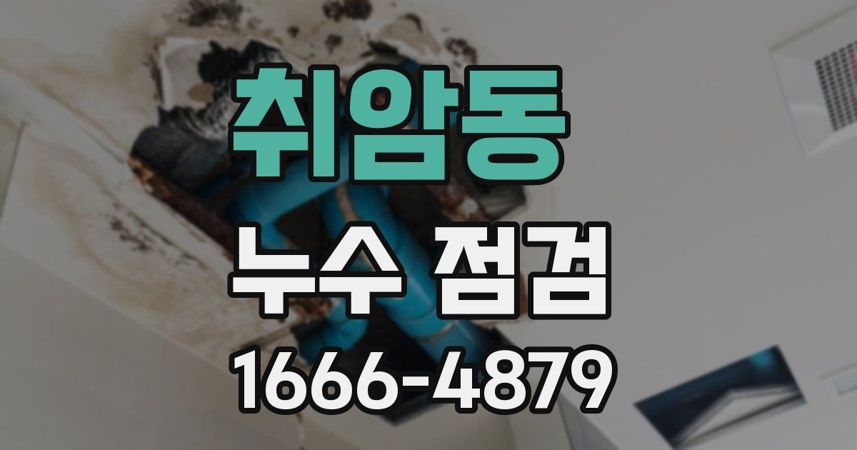 취암동 누수 점검