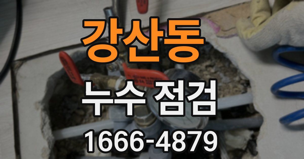 강산동 누수 점검