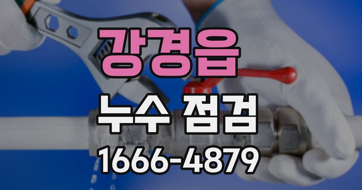 강경읍 누수 점검