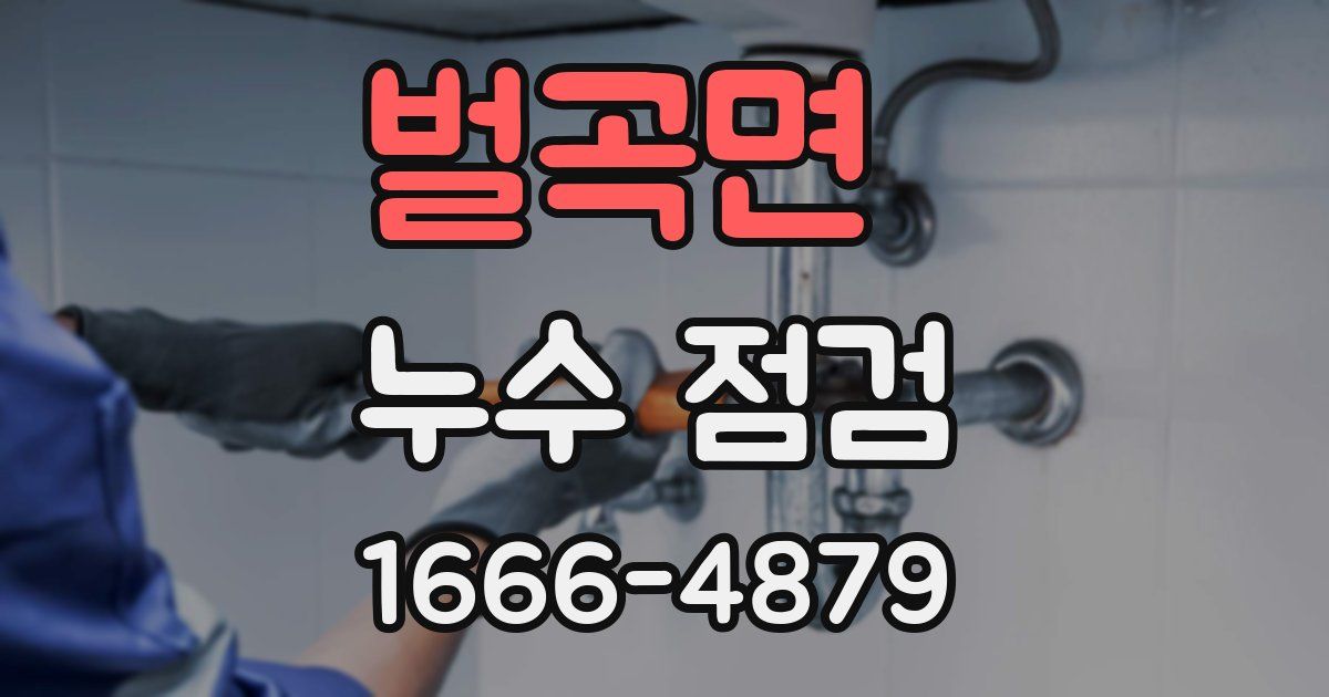벌곡면 누수 점검