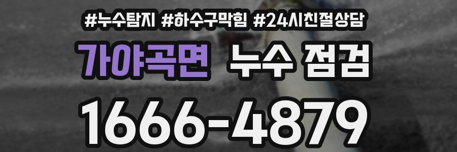 가야곡면 누수 점검