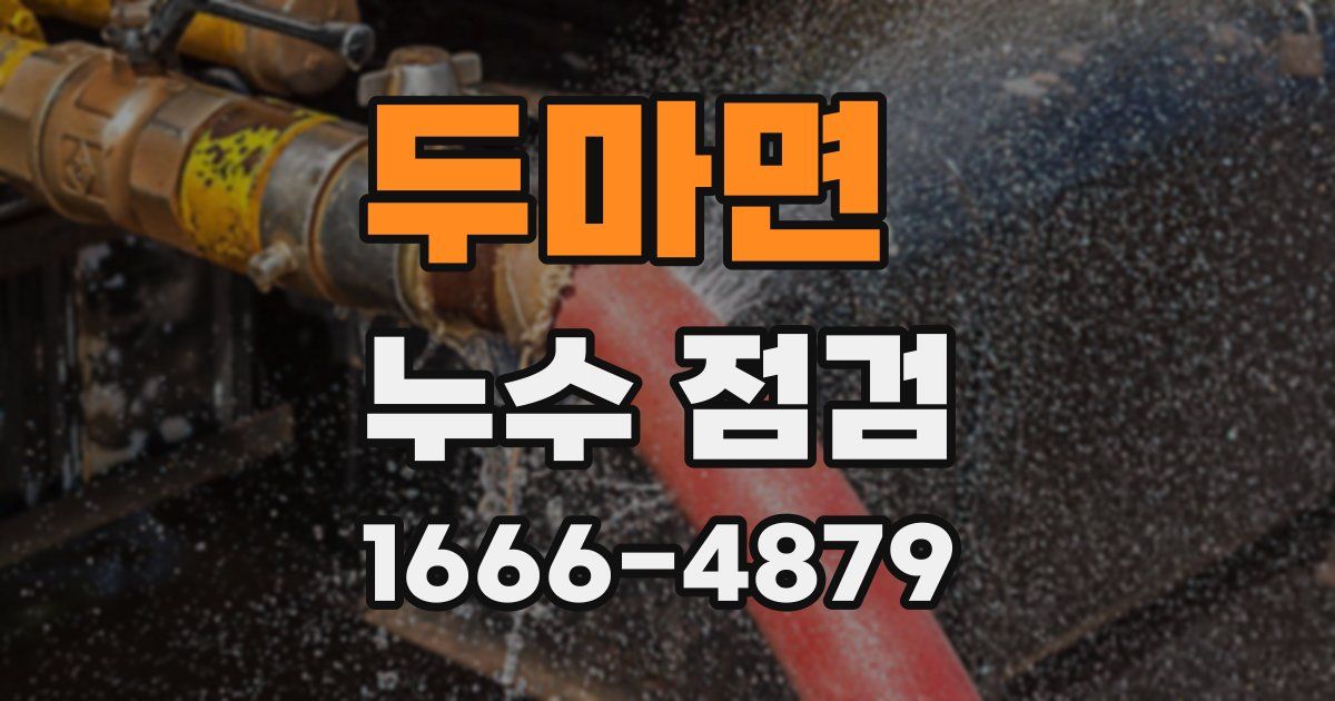두마면 누수 점검