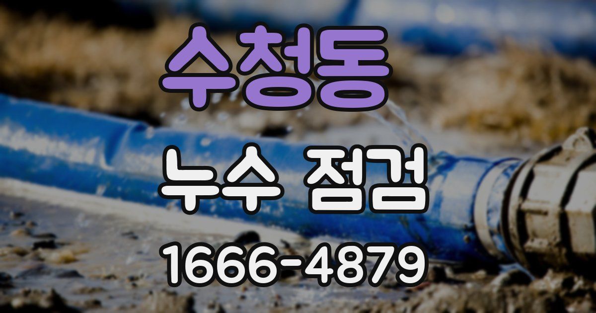 수청동 누수 점검