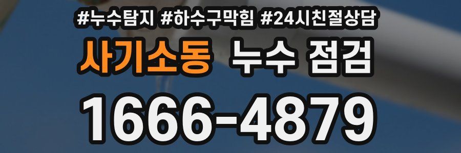 사기소동 누수 점검