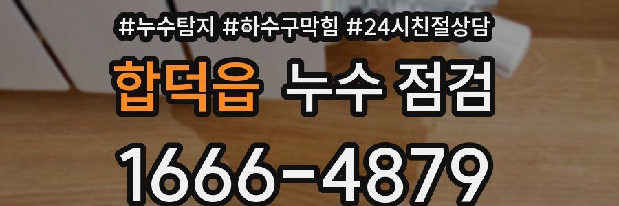 합덕읍 누수 점검