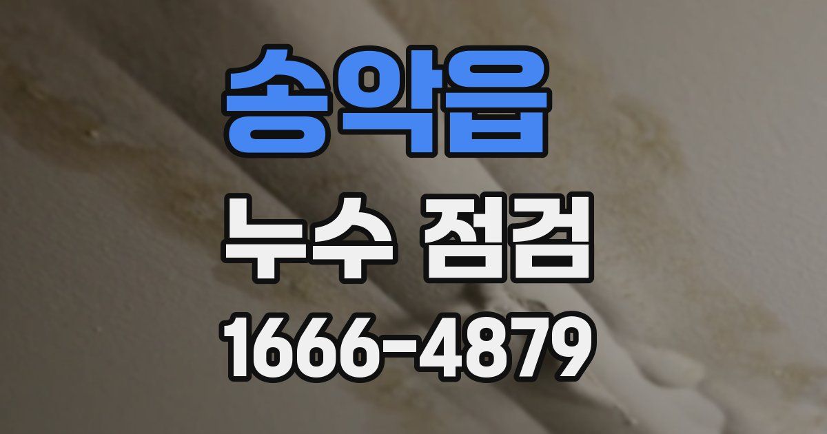 송악읍 누수 점검