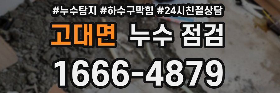 고대면 누수 점검