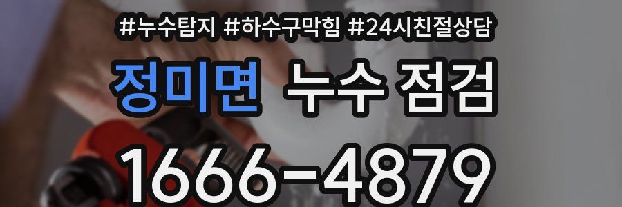 정미면 누수 점검