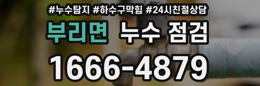부리면 누수 점검