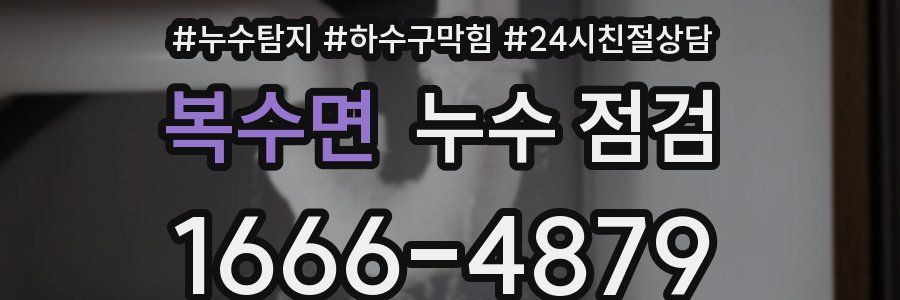 복수면 누수 점검
