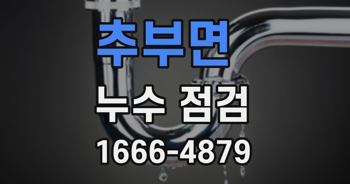 추부면 누수 점검