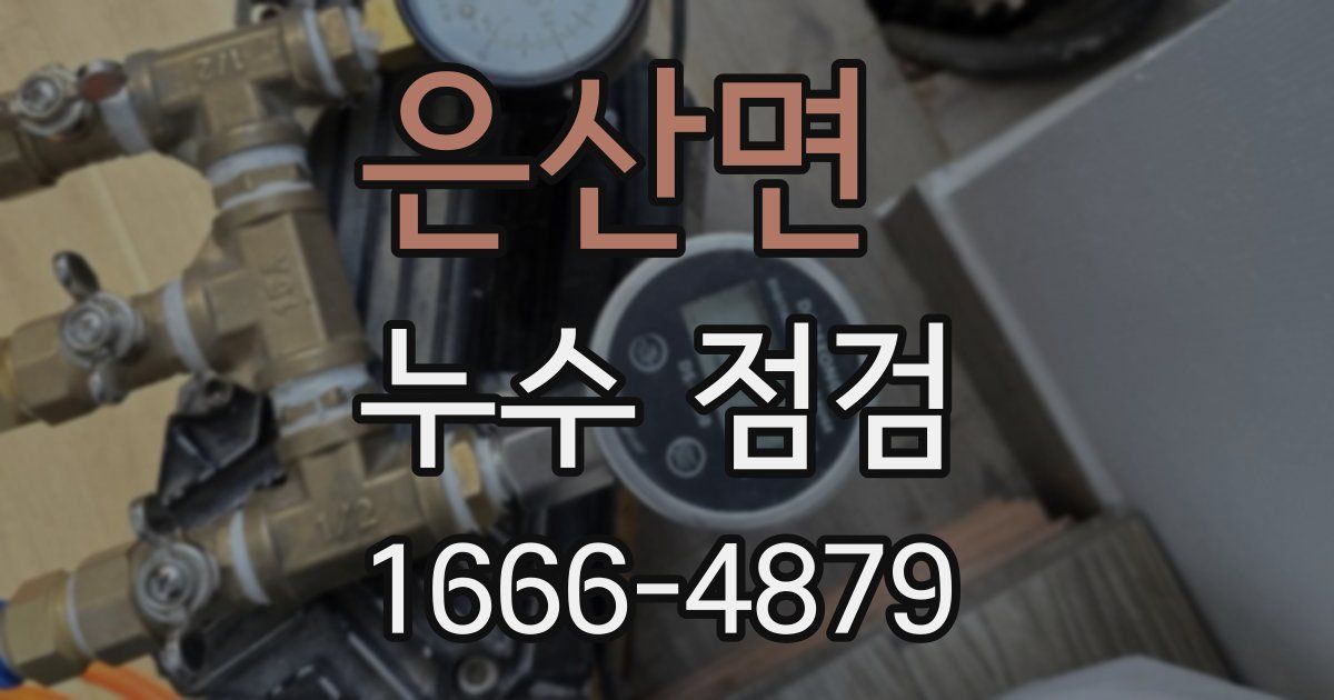 은산면 누수 점검