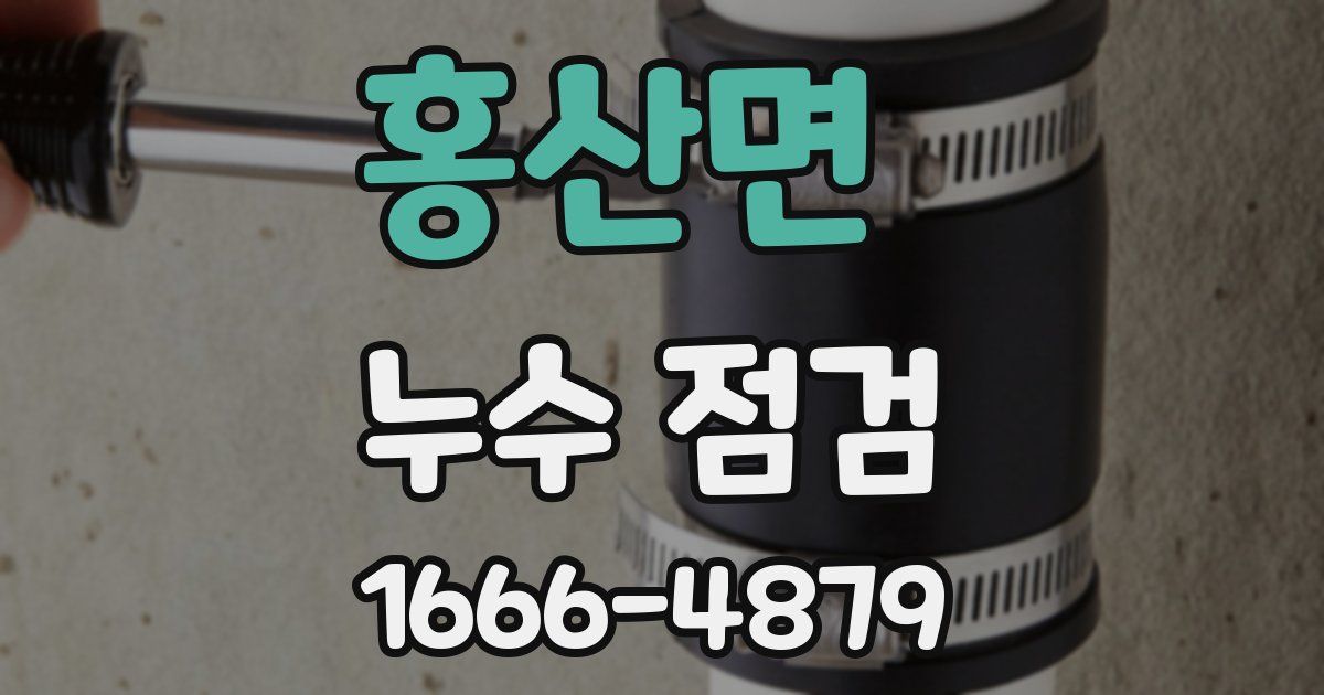 홍산면 누수 점검