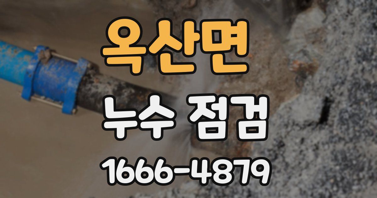 옥산면 누수 점검