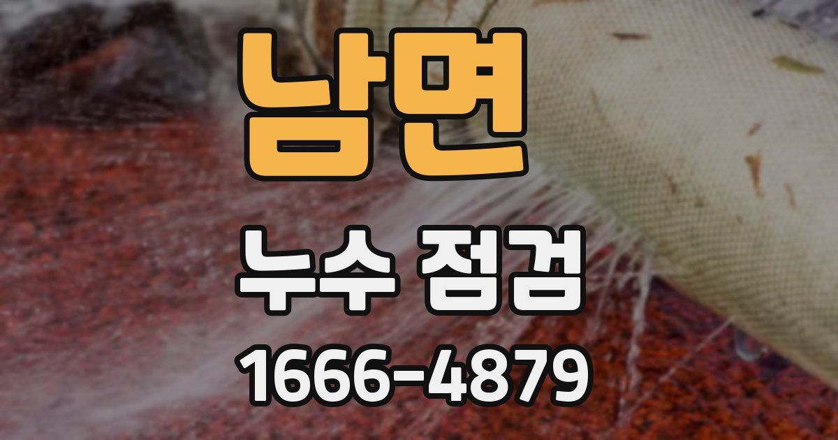 남면 누수 점검