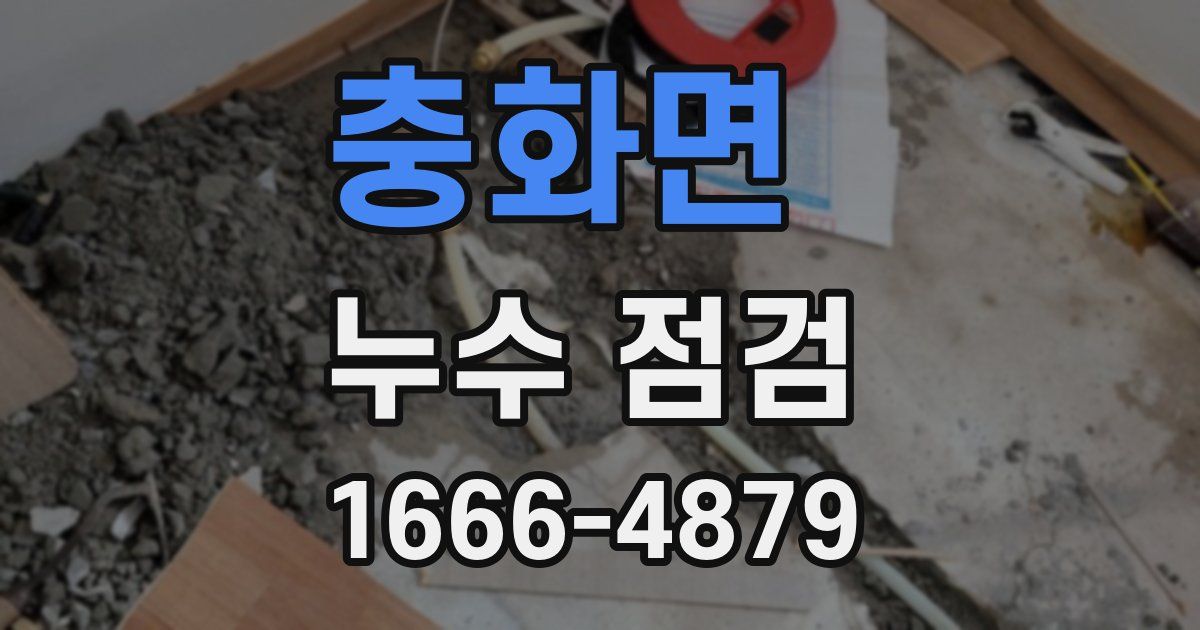 충화면 누수 점검