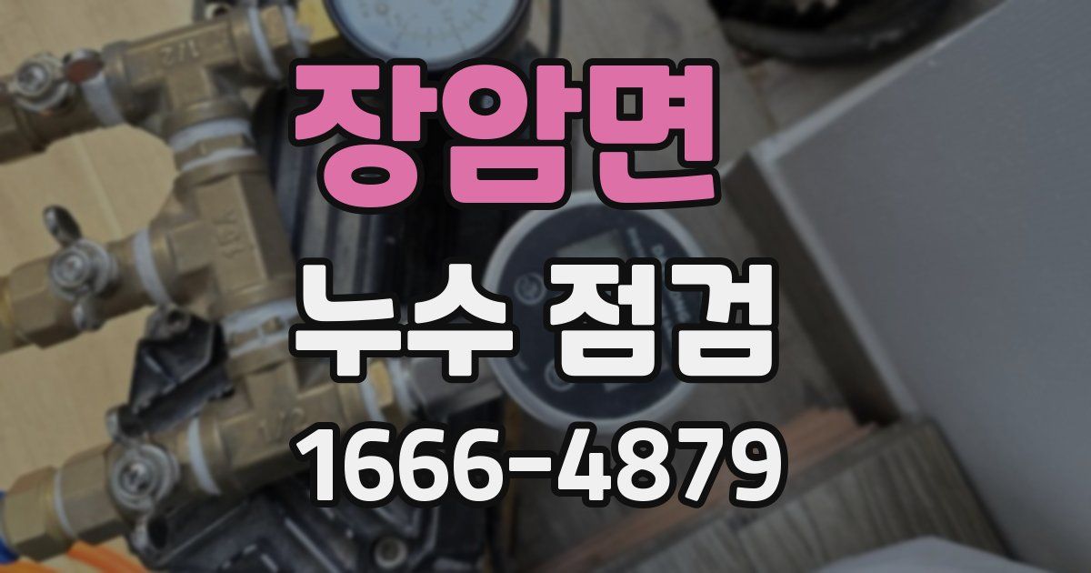 장암면 누수 점검