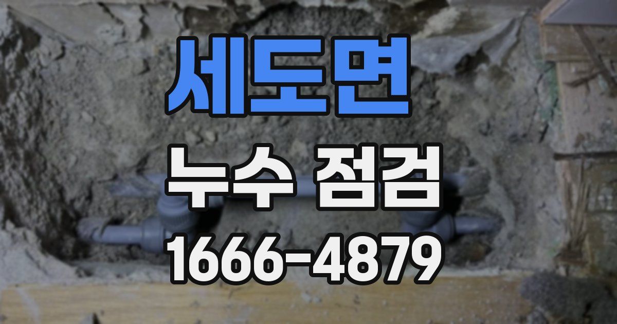 세도면 누수 점검